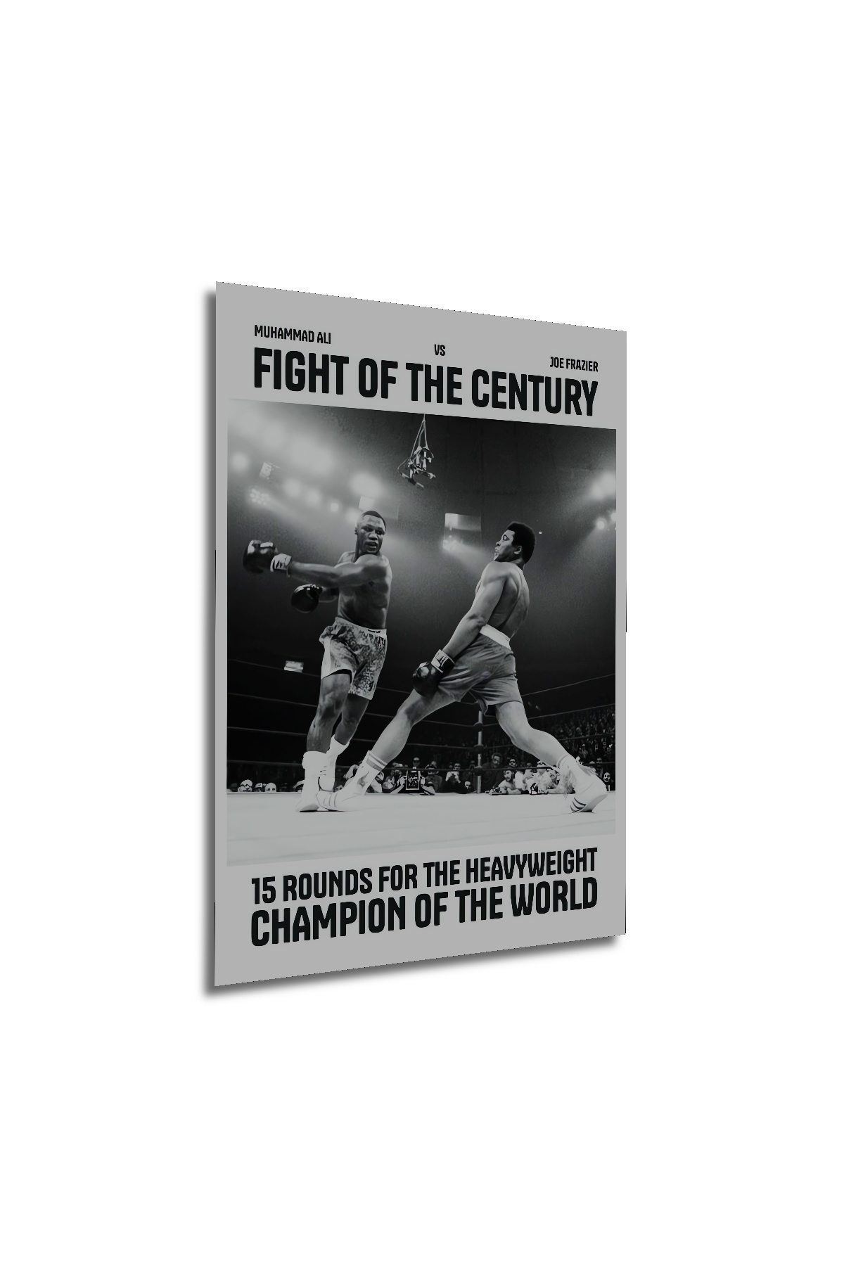 Muhammad Tablo Teona Ahşap Dekoratif Ahşap Dikdörtgen Tablo Muhammad Ali Joe Frazier ...