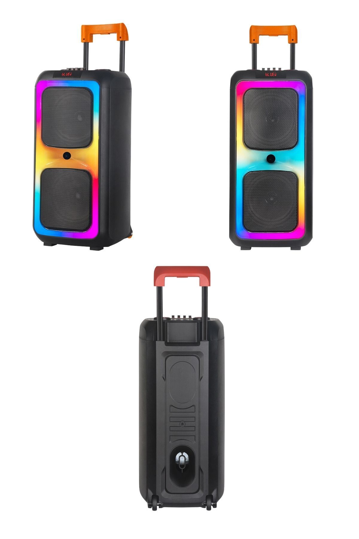 Bluetooth Hoparlör Parti Hoparlörü Karaoke Mikrofon Hediyeli Işıklı Ses BombasıUsbSd Girişli NDR1097