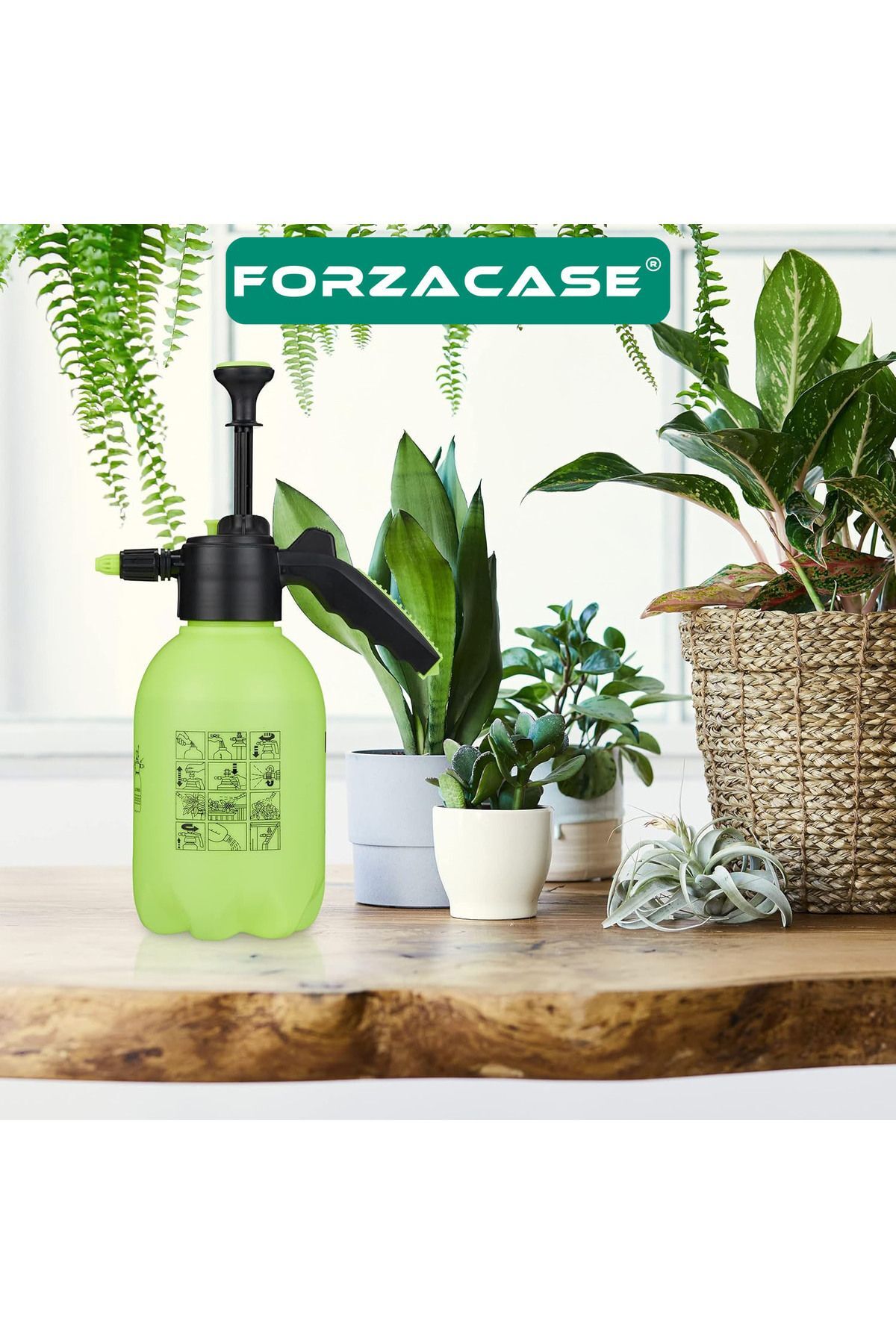 2 Litre Basınçlı Su Köpük Püskürtme Sprey Şişe Çiçek Sulama İlaçlama Araç Yıkama - FC665 5