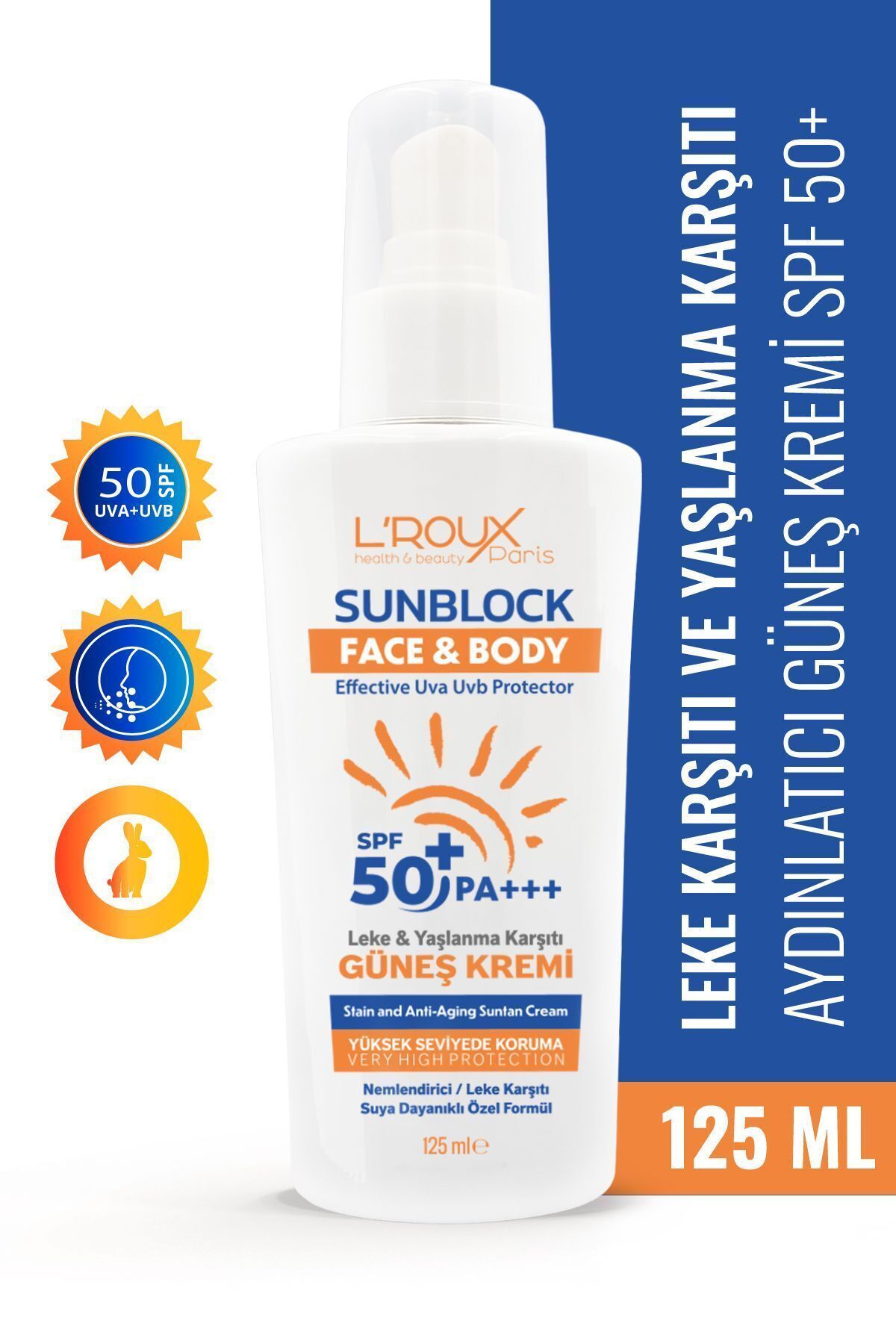 Yüksek Koruma, Gençleştirici Etki: Leke Ve Yaşlanma Karşıtı Spf 50 Güneş Kremi 125 ml