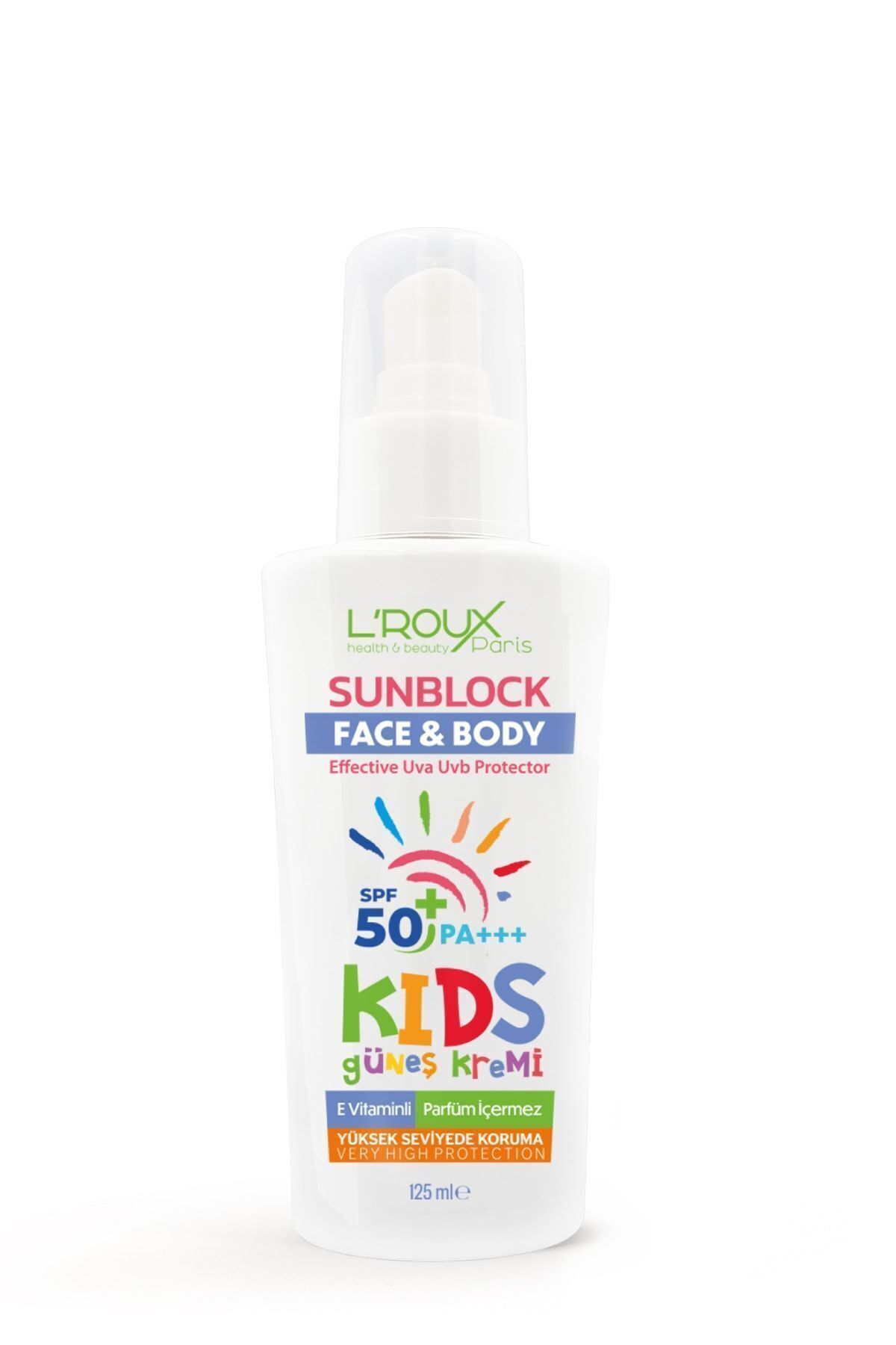 L'roux health & beauty Miniklerin Hassas Cildi Güneşte Güvende: Yüksek Korumalı Çocuk Güneş Kremi Spf 50 (125ML) fotoğrafı 2 (önizleme)
