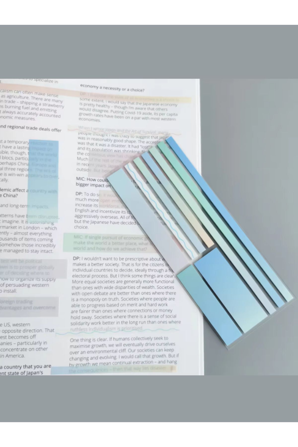 EZOSHOP-Post-It Note Paper - Clear Color, Mixed Stripe, Sticky 2 6