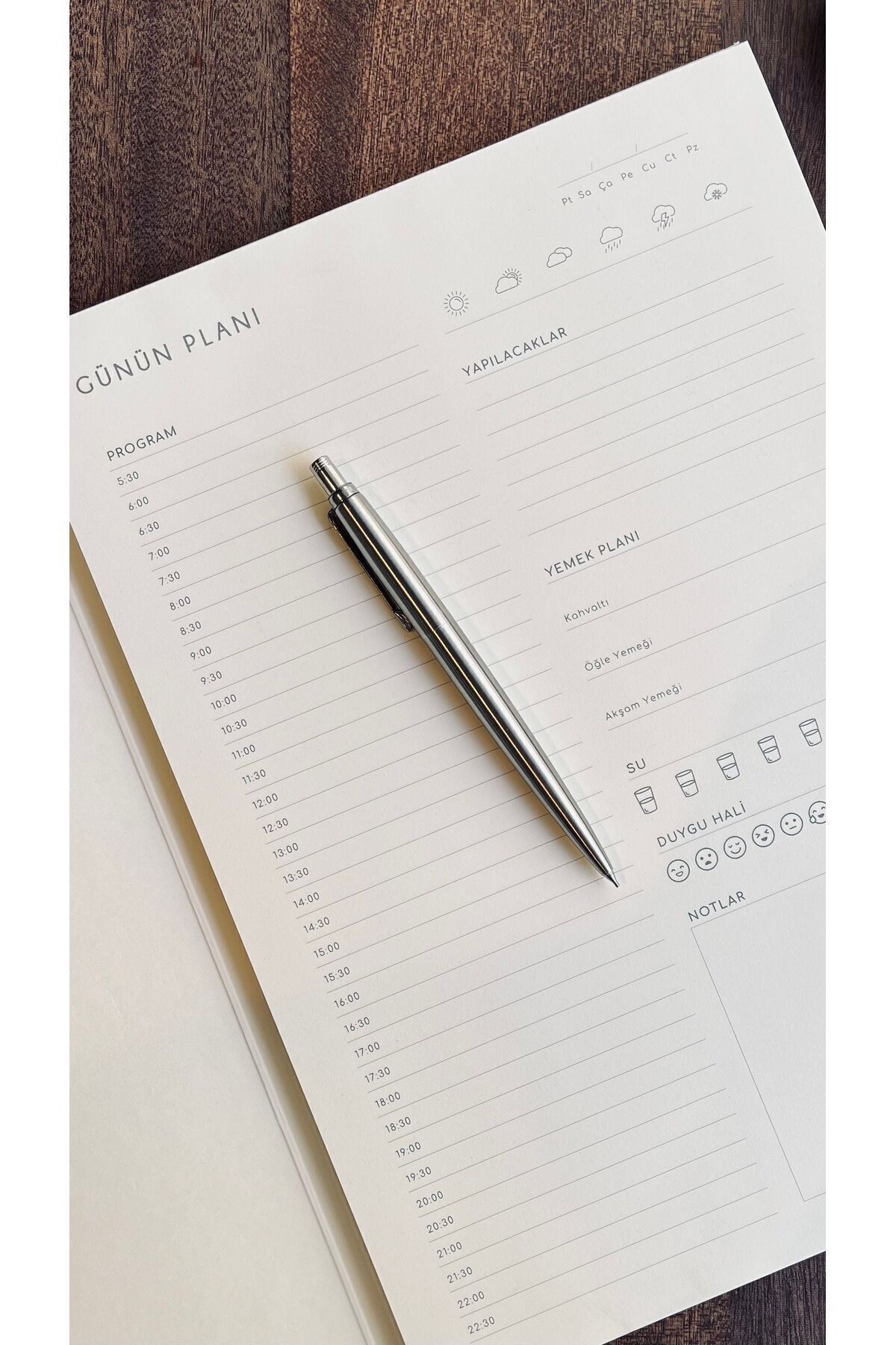Fark Tanıtım-A4 Undated Daily Planner - 60 Sheets with cover 5