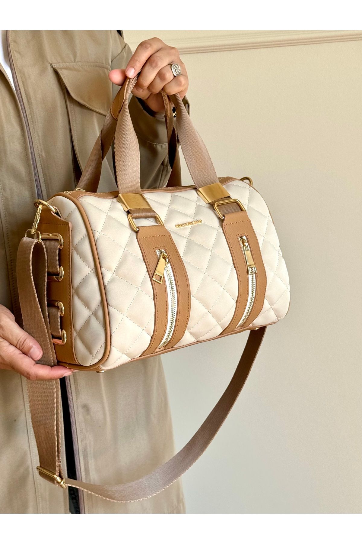 Just Polo-JUSTPOLO حقيبة كتف لاكوست متعددة الأقسام للنساء وحقيبة كروس 2