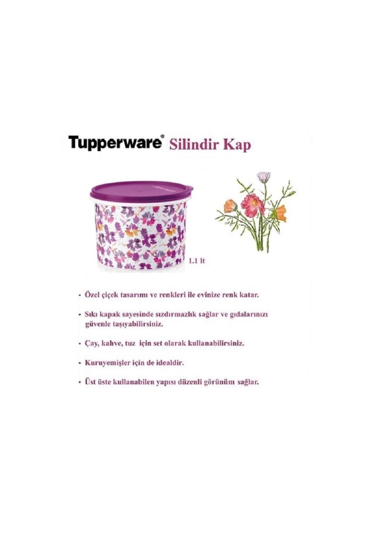Tupperware-Cylinder Storage Container 1.1 Lt Refrigerator Storage Container Hsgl 3
