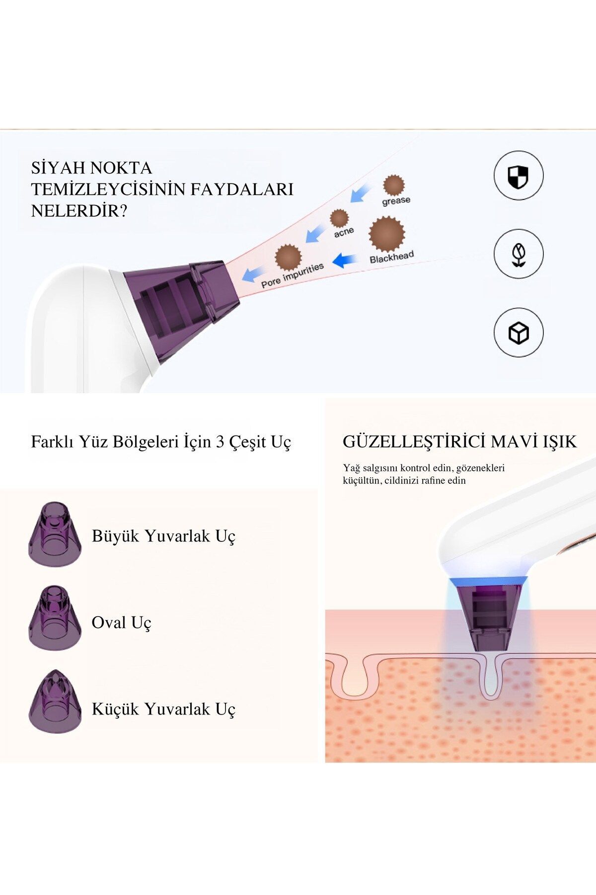 X-shinyachne Mavi Işıklı Siyah Nokta Temizleyici Xlevel — PRA-9290722-8181 — تصویر 4 از 6