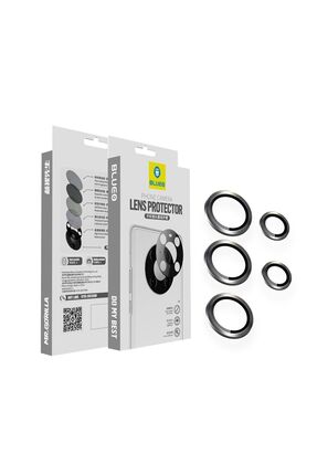 BLUEO Samsung S23 Ultra Uyumlu Siyah Kamera Lens Koruyucu