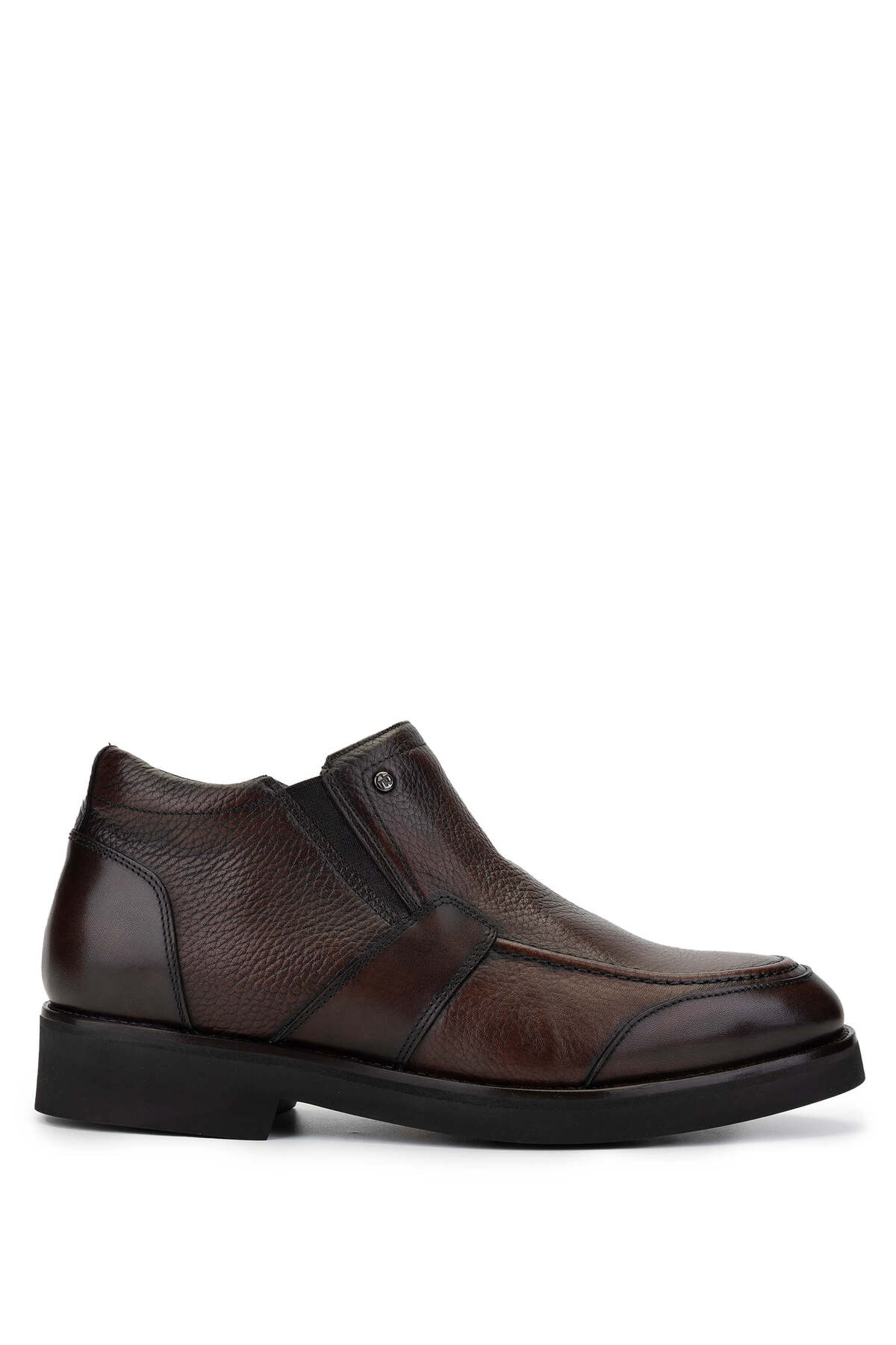 چکمه‌های مردانه چرم اصل قهوه‌ای تیره، مناسب برای استفاده روزمره MARIO BRUNI