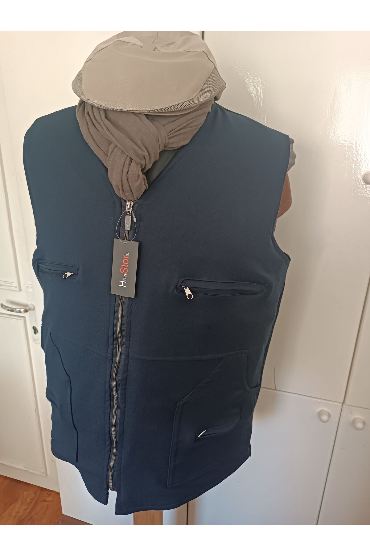 HeviStor Yazlık Yelek yan cepli büyük beden .HeviStor görsel 4