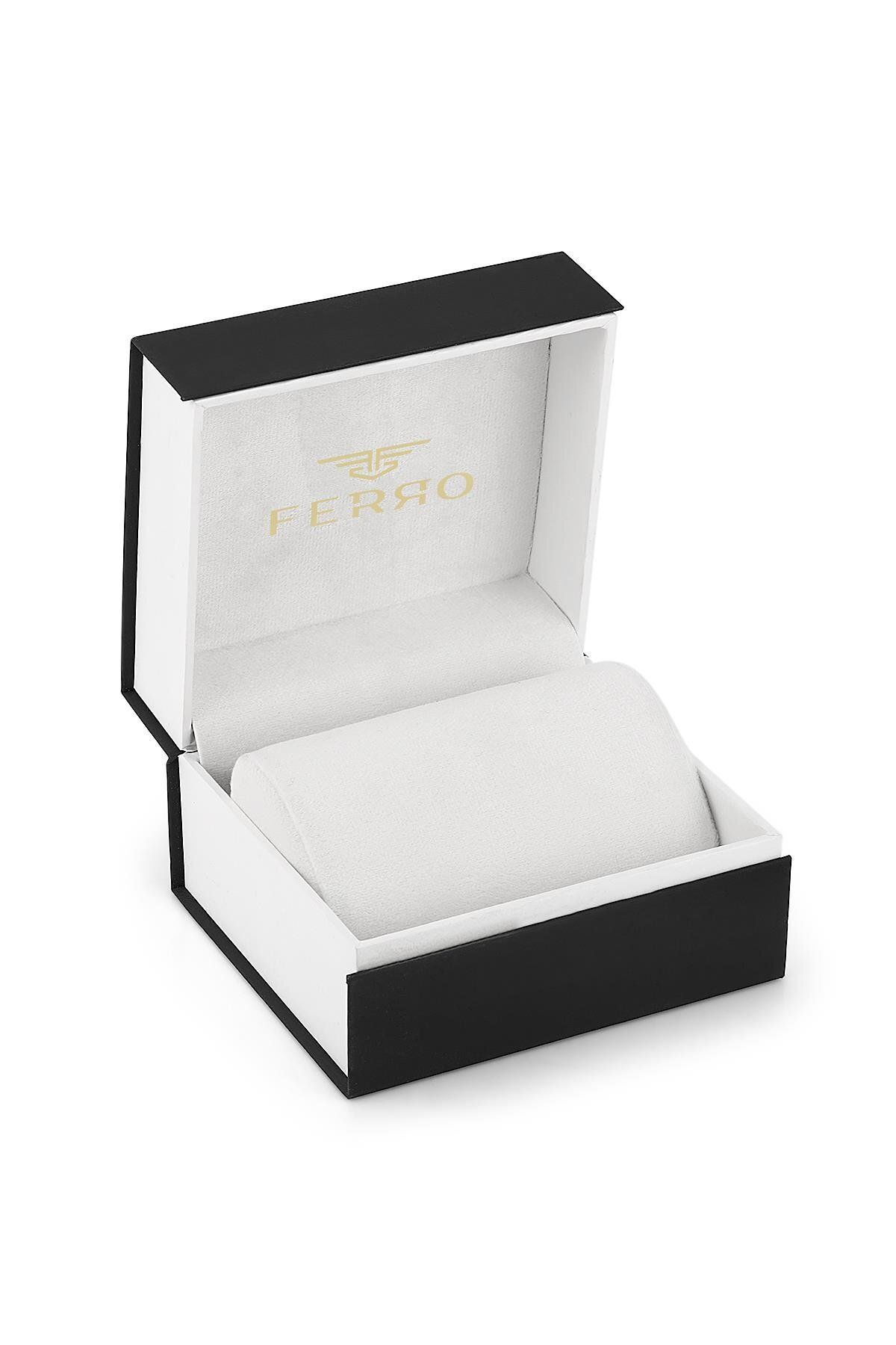 FERRO-Fm43004a-5 Men's Silver Colored Wrist Watch, Blue Inside - New Season + Bracelet Gift 4