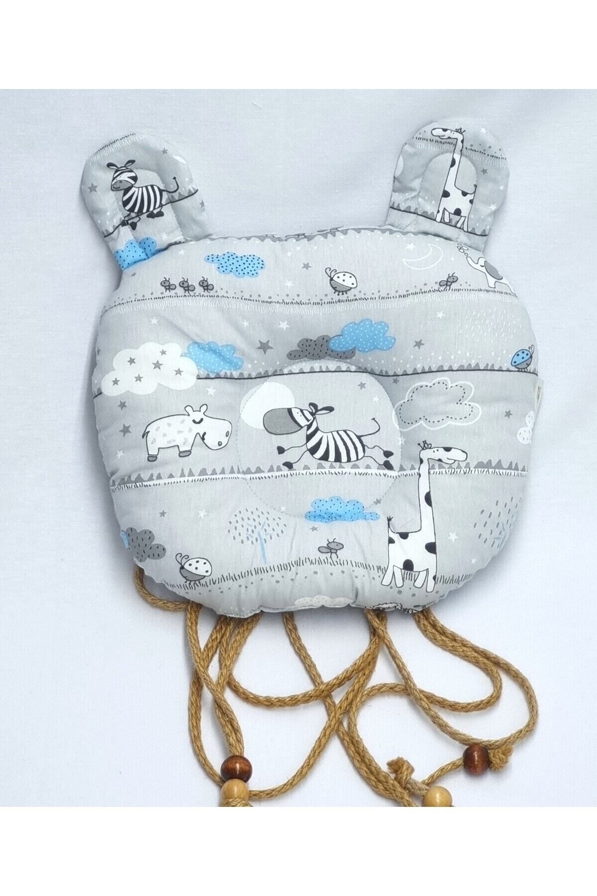 100% Organic Cotton Newborn Baby Head Shaping Pillow (poplin-poplin fabric.)