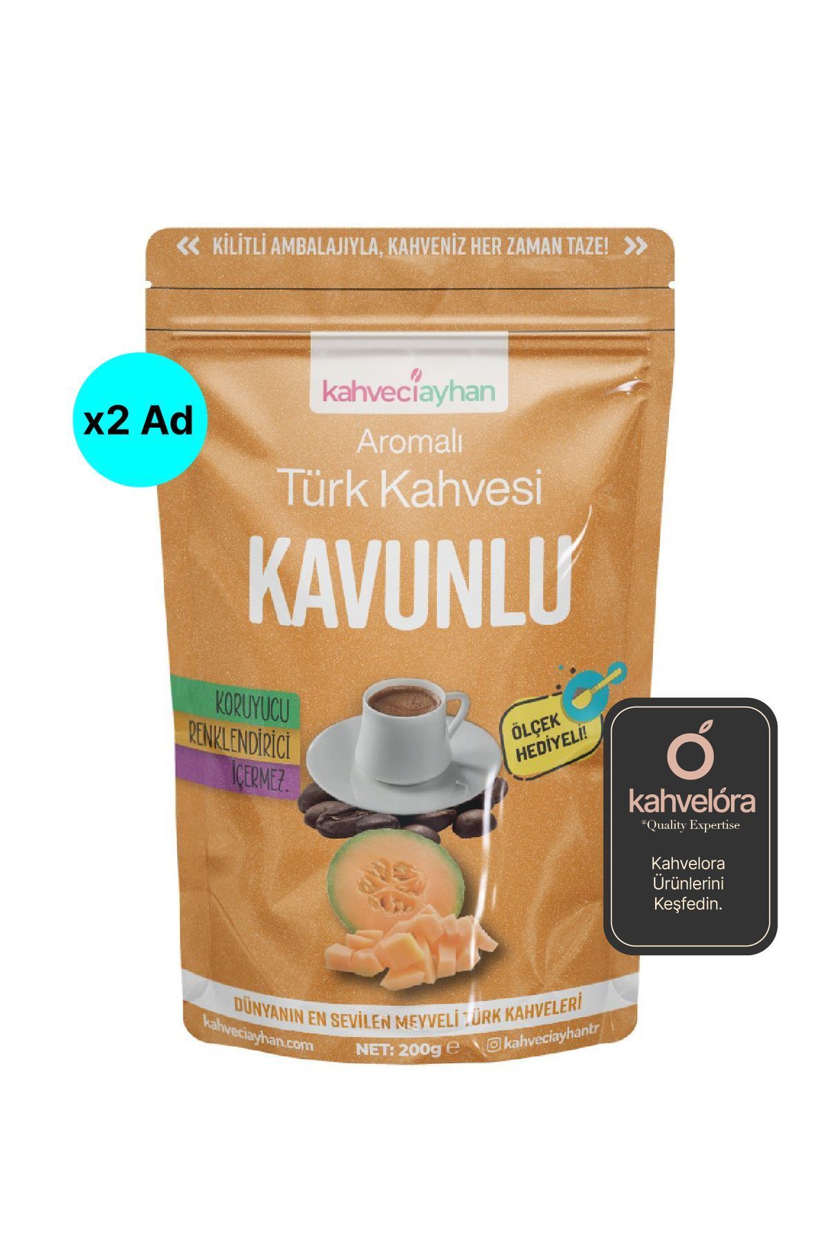 kahveciayhan 200g Kavunlu Turk Kahvesi Sutlu Yumu ak Icimli 200g X2 Paket Fiyat Yorumlar Trendyol