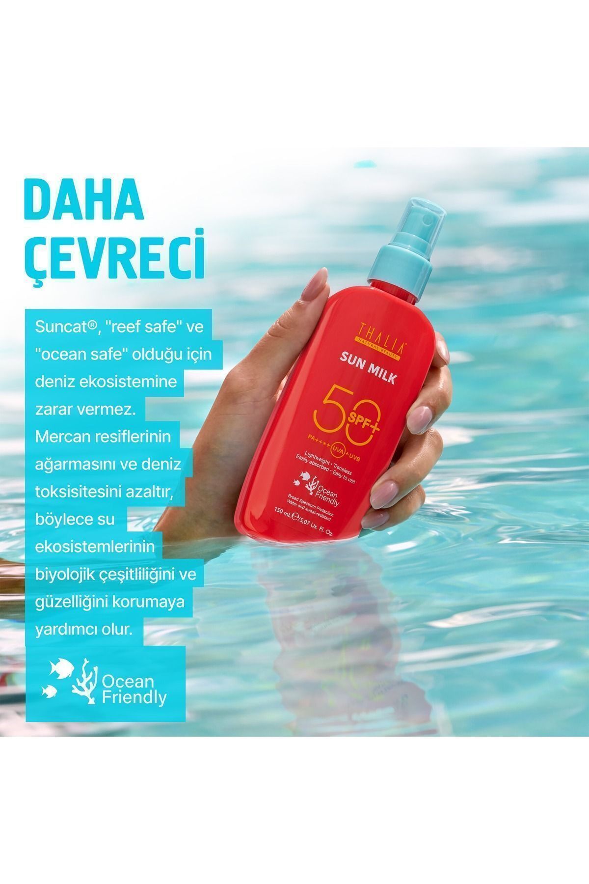 50spf نسل جدید شیر آفتاب هیبریدی فیلتر شده 150 میلی لیتر Thalia