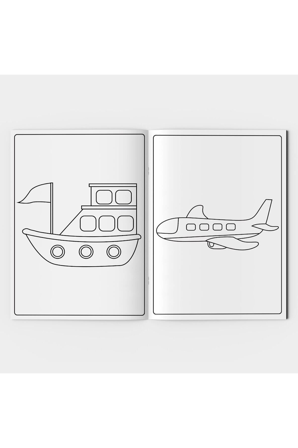 STAAU Çocuk Ilk Boyama Kitabım - Taşıtlar (BÜYÜK RESİMLİ BOYAMA KİTABI) fotoğrafı 2 (önizleme)