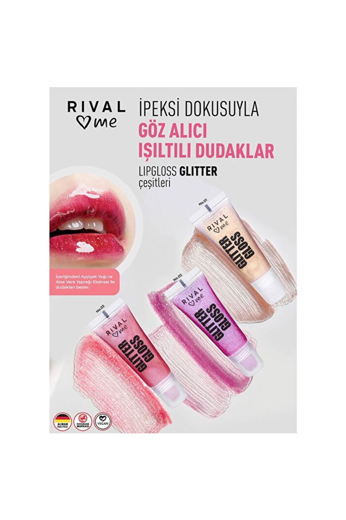 Rival Loves Me-Glitter Lipgloss No.02 - 8 ml 2