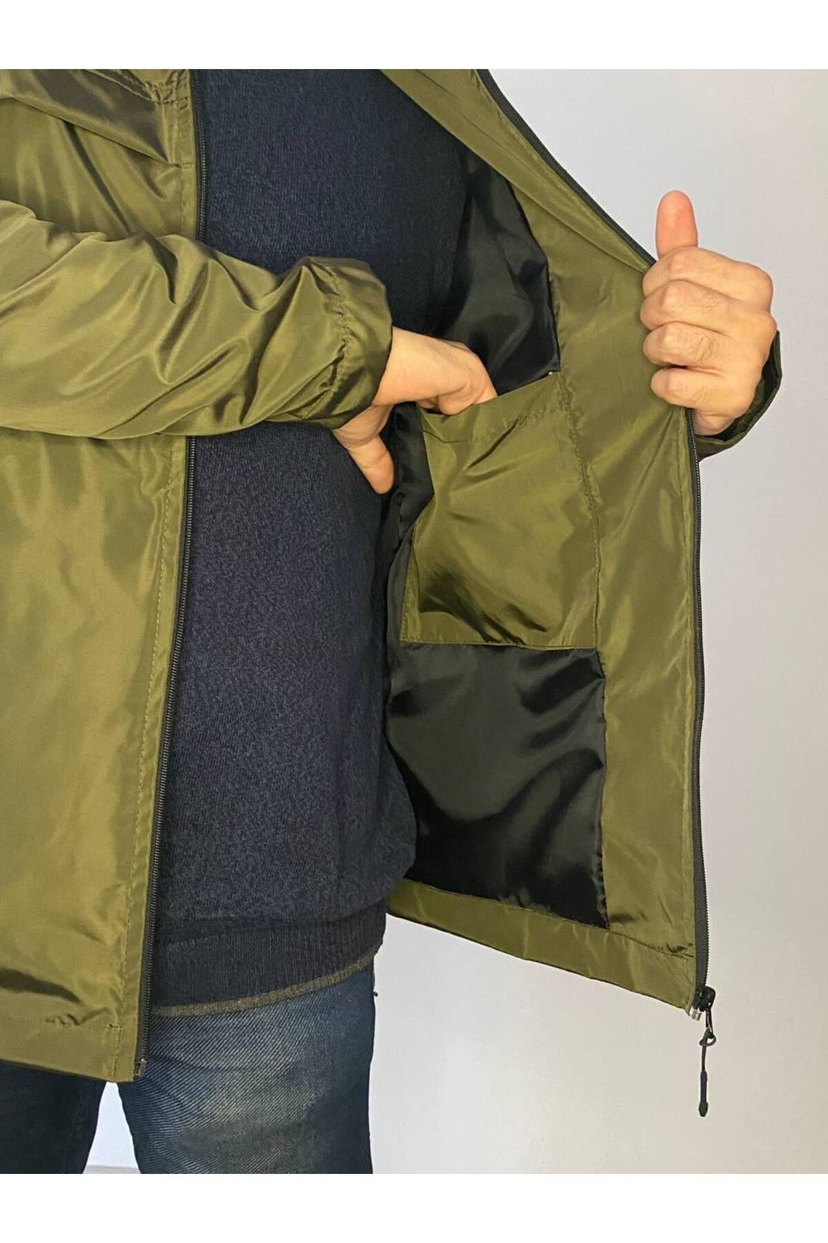 کاپشن مردانه سبز TNY | MP51123 اورجینال - تصویر 4