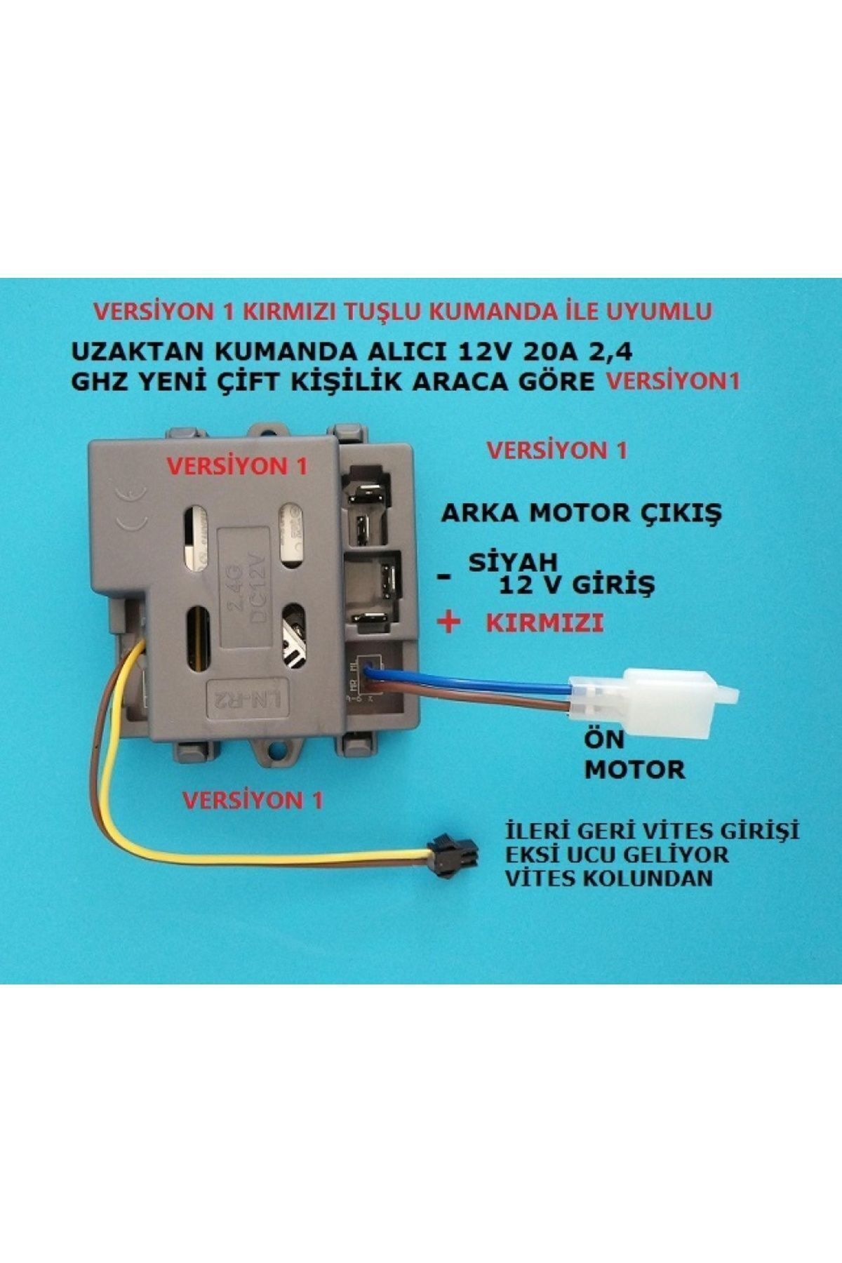 PİLSAN ATTACK MODELİ AKÜLÜ ARABA UZAKTAN KUMANDA ALICI(BEYİN)