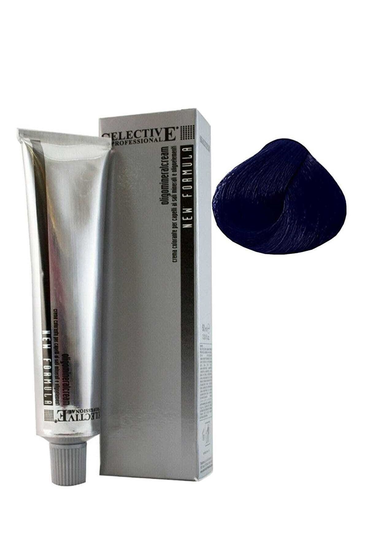 رنگ مو زنانه موهای لوله دائمی 60ML 1.00B آبی سیاه Selective