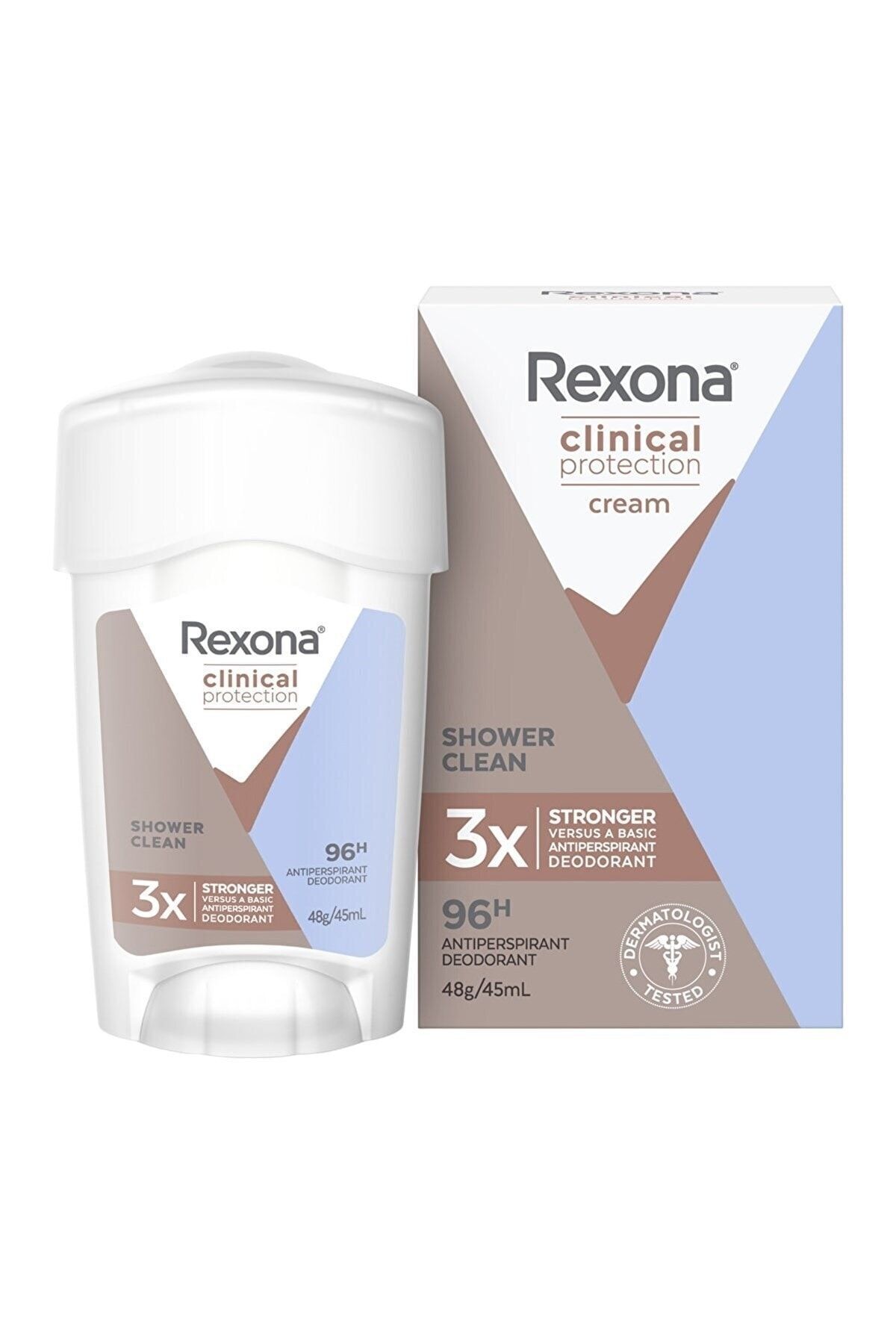 دئودورانت استیک زنانه Rexona Clinical Protection Shower Clean 45 میلی‌لیتر Rexona