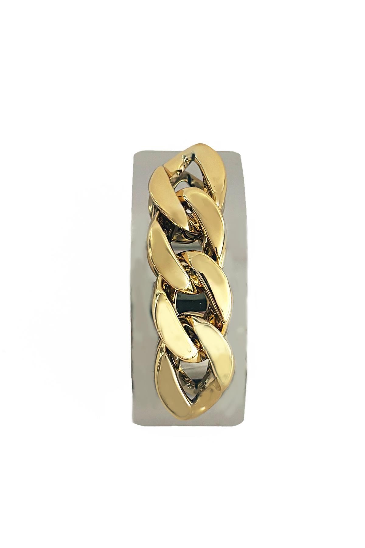 New Obsessions-Glossy Metal Chain Royale Automatic Hair Clip 3