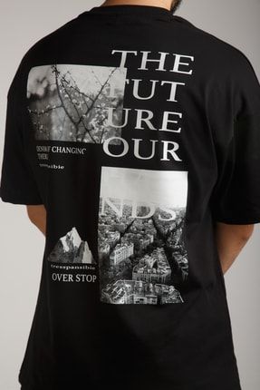 Siyah The Future Oversize T-shirt TF900