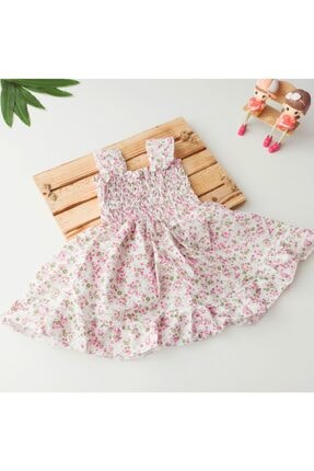 Kız Bebek Çiçekli Yazlık Elbise Çiçekli Elbise