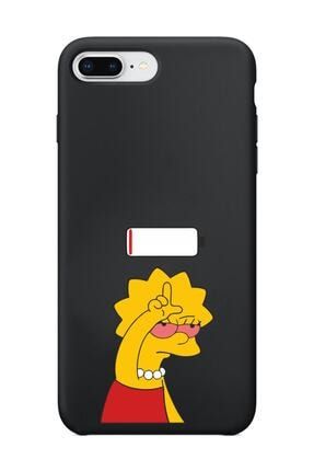 Iphone 7 Plus Siyah Lansman Lisa Simpson Tasarımlı Kılıf IP7P-LS02