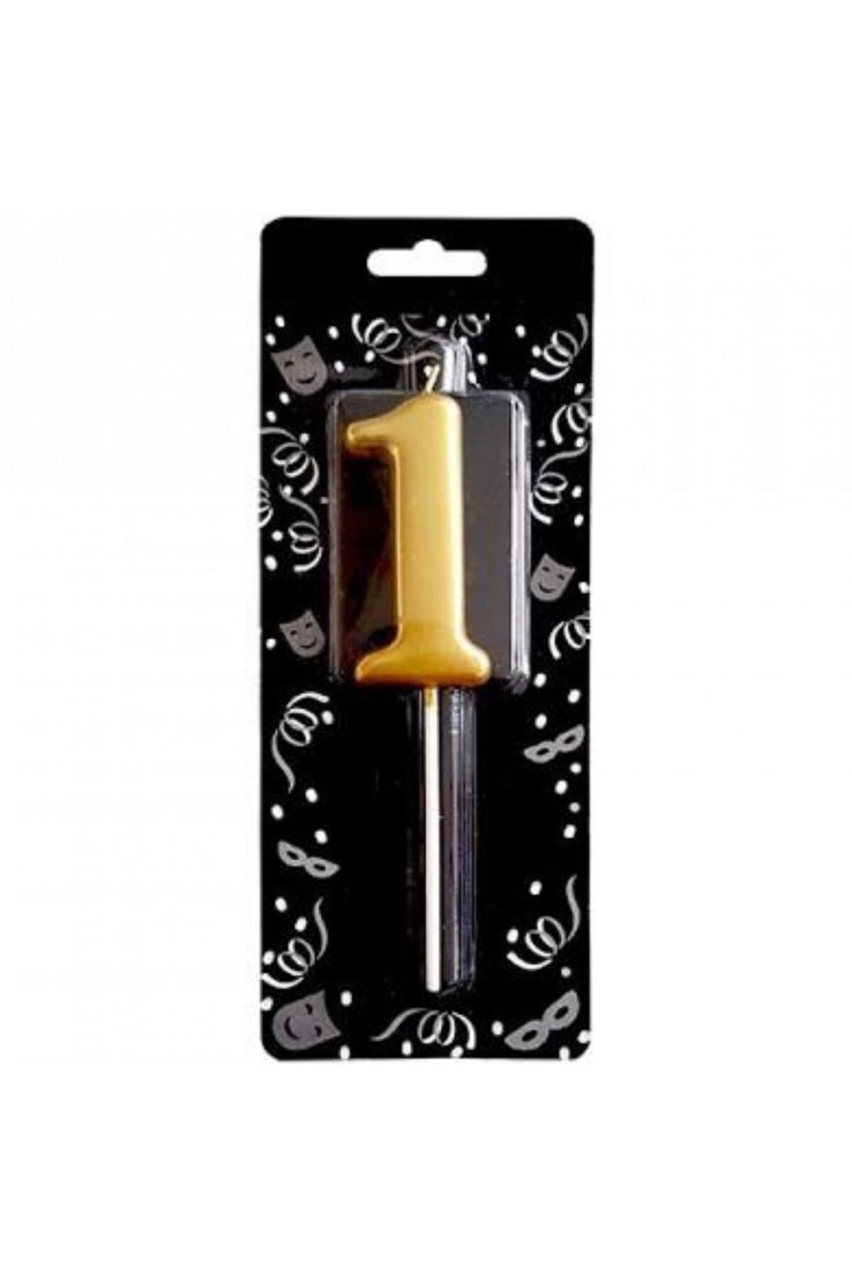 Genel Markalar Büyük Boy (7 Cm) Rakam Mum 1 Gold