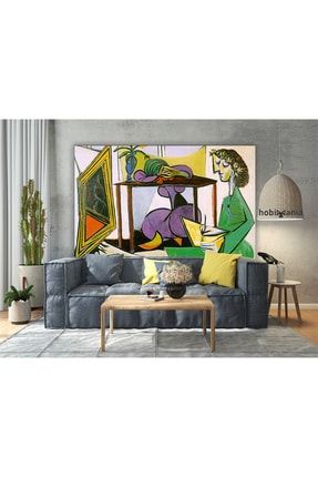 Kanvas Tablo Pablo Picasso Interior With A Girl 60x120 cm Duvar Dekorasyon Tablo Moda interior60x120