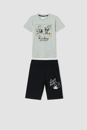 Erkek Çocuk Mickey Mouse Lisanslı Kısa Kollu Pijama Takımı V9169A621HS