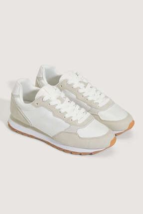 Beyaz - Dolgulu Naylon Spor Ayakkabı 11100880