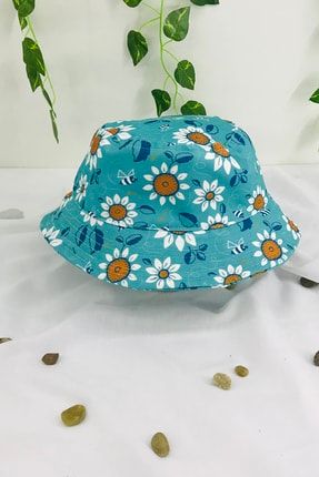 Mavi Papatya Bucket Şapka MZŞ-1090