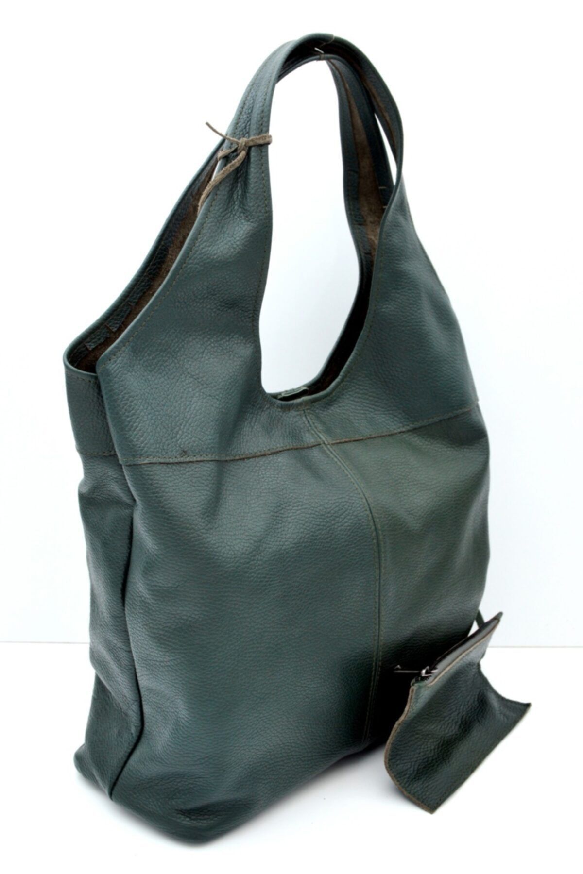 Dark green leather bag store