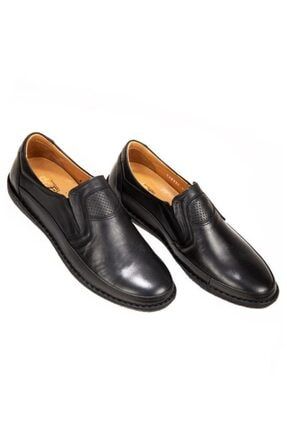 Erkek Siyah Hakiki Deri Ortopedik Klasik Ayakkabı 198303-745 P-000000000000005488
