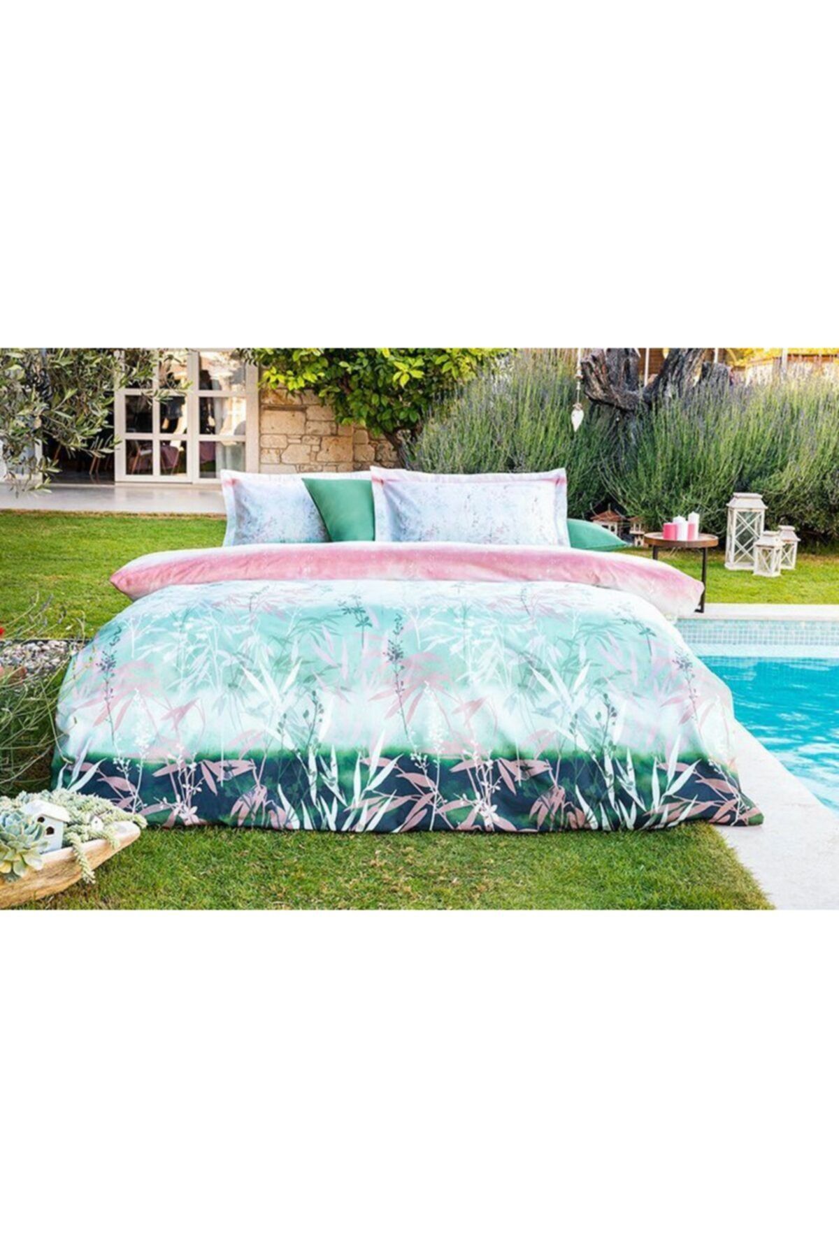 Özdilek Set Cuvertură Dublă Reeds Green - One Size