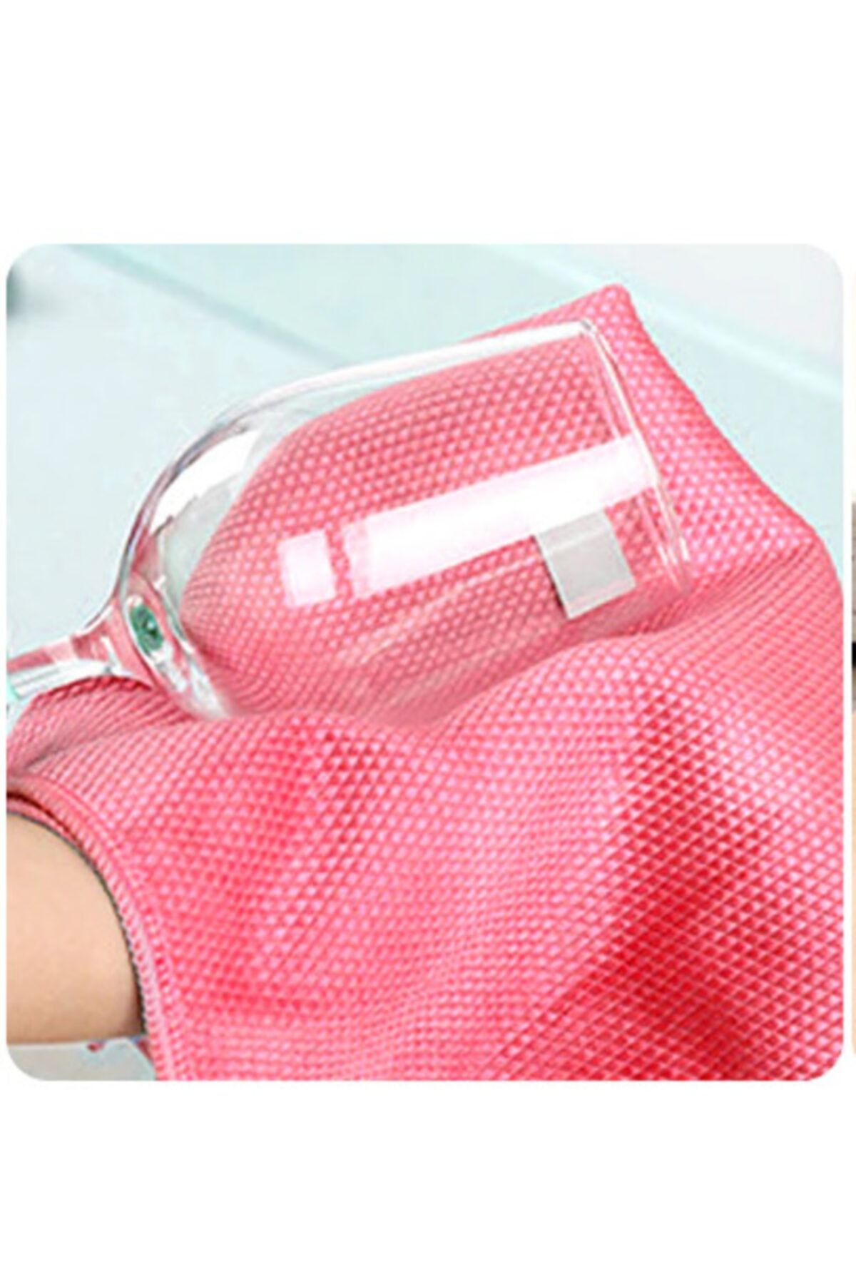 Microfiber Mesh Cleaning Cloths Pink