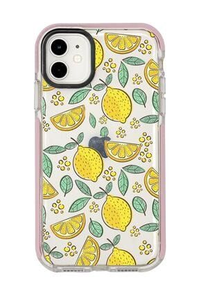 Iphone 12 Limon Desenli Candy Bumper Silikonlu Telefon Kılıfı MC12CBTS71