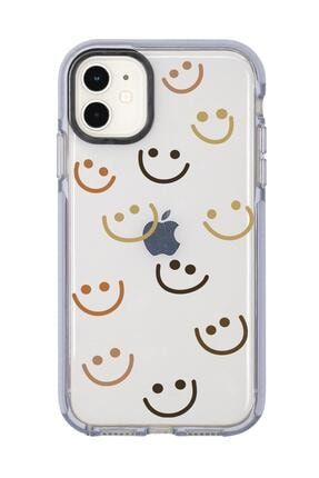 Iphone 12 Mini Smile Desenli Candy Bumper Silikonlu Telefon Kılıfı MC12MCBTS143