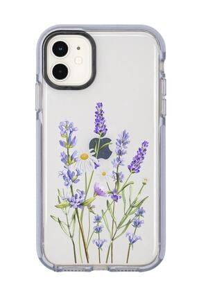 Iphone 12 Mini Lavender Desenli Candy Bumper Silikonlu Telefon Kılıfı MC12MCBTS59