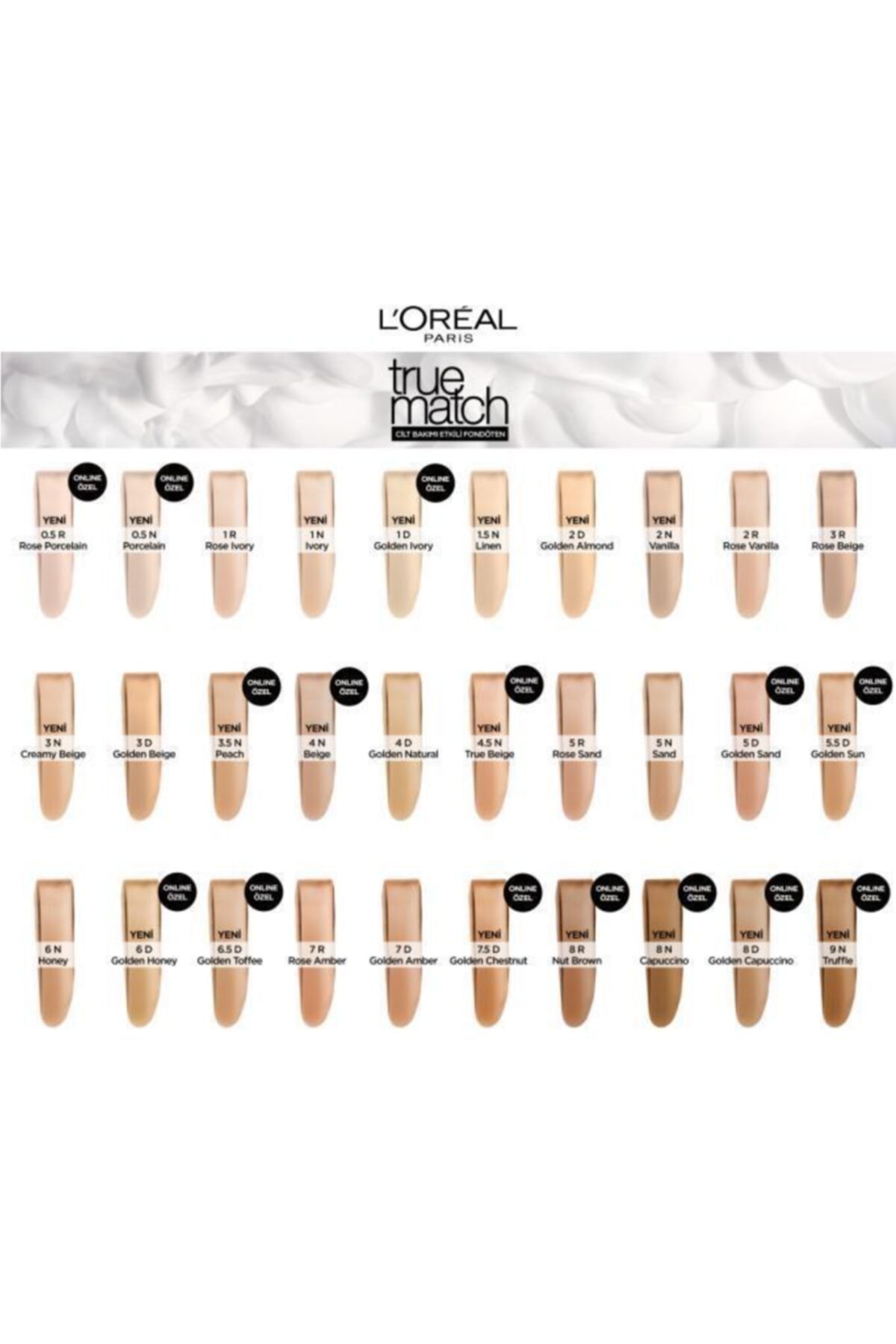 L'Oreal Paris کرم پودر مراقبتی True Match رنگ عسلی بژ شماره 5.5D