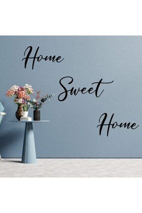 Home Sweet Home Ahşap Duvar Süsü - Duvar Dekoru 80x20 cm MH149