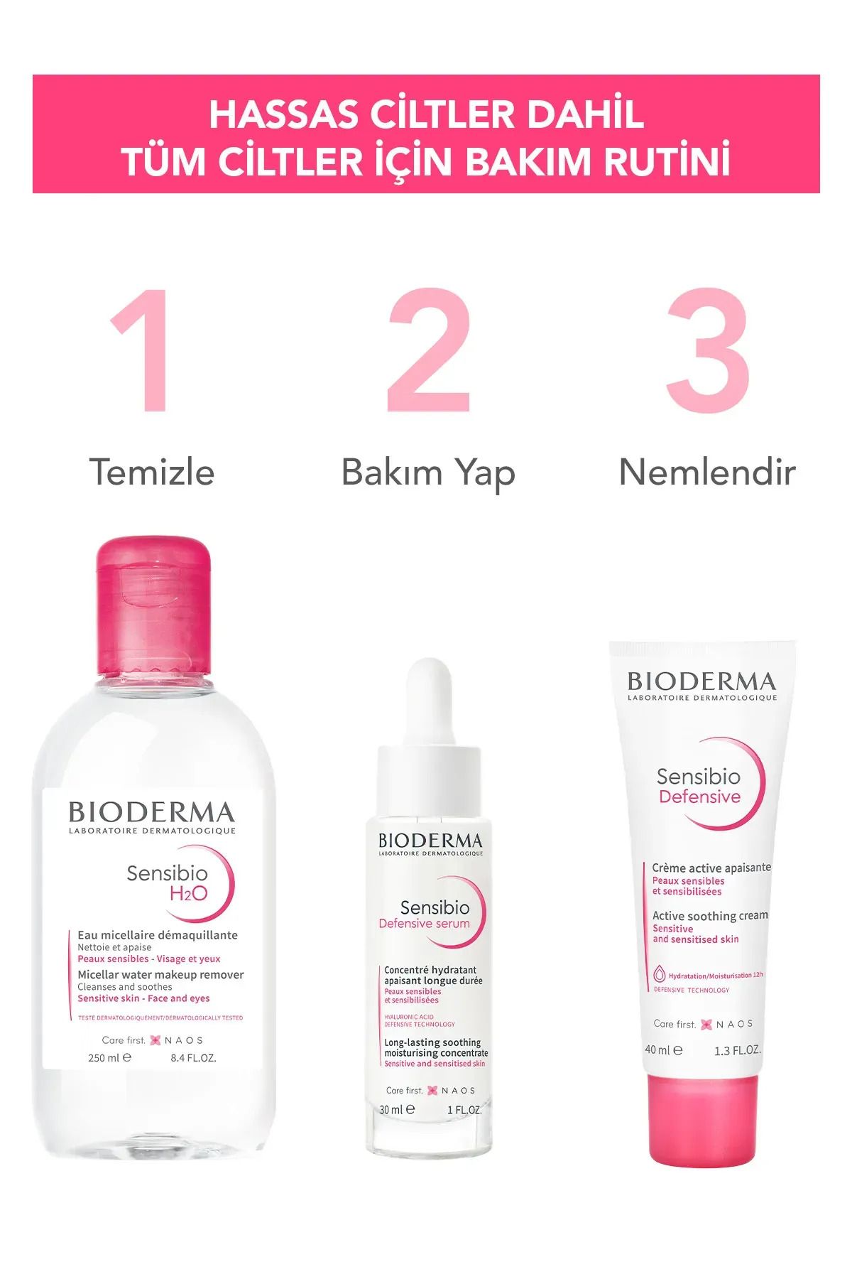 Bioderma-Sensibio H2O Mizellen-Make-up-Reinigungswasser für empfindliche und normale Haut, 250 ml 11