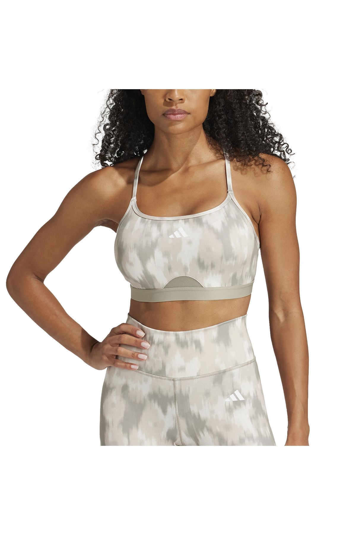 adidas-Aeroreact Training Essentials Light-Support Allover Print Bra 2