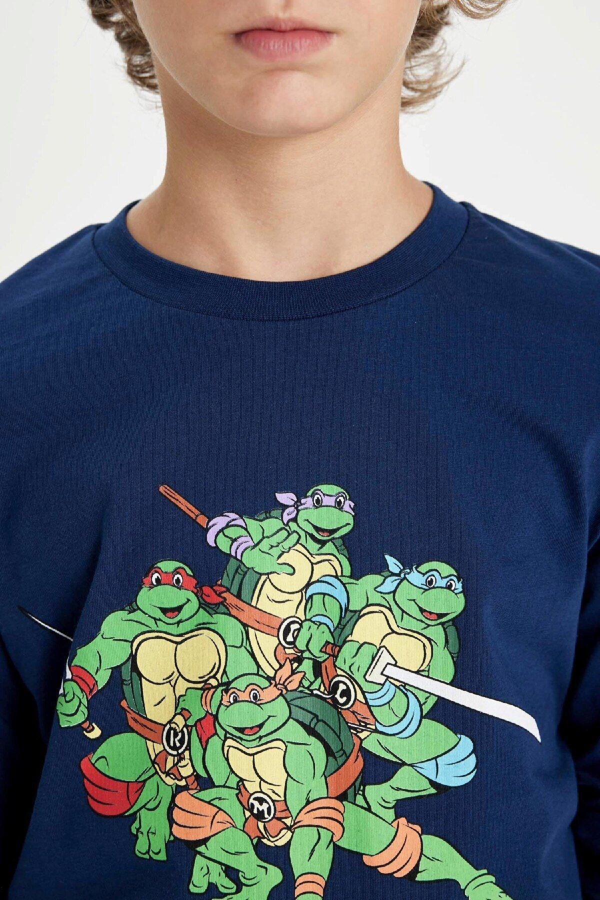 DeFacto-Boy's Pajama Set - Teenage Mutant Ninja Turtles, Long Sleeve, Top and Bottom Set D6324A824Au 5