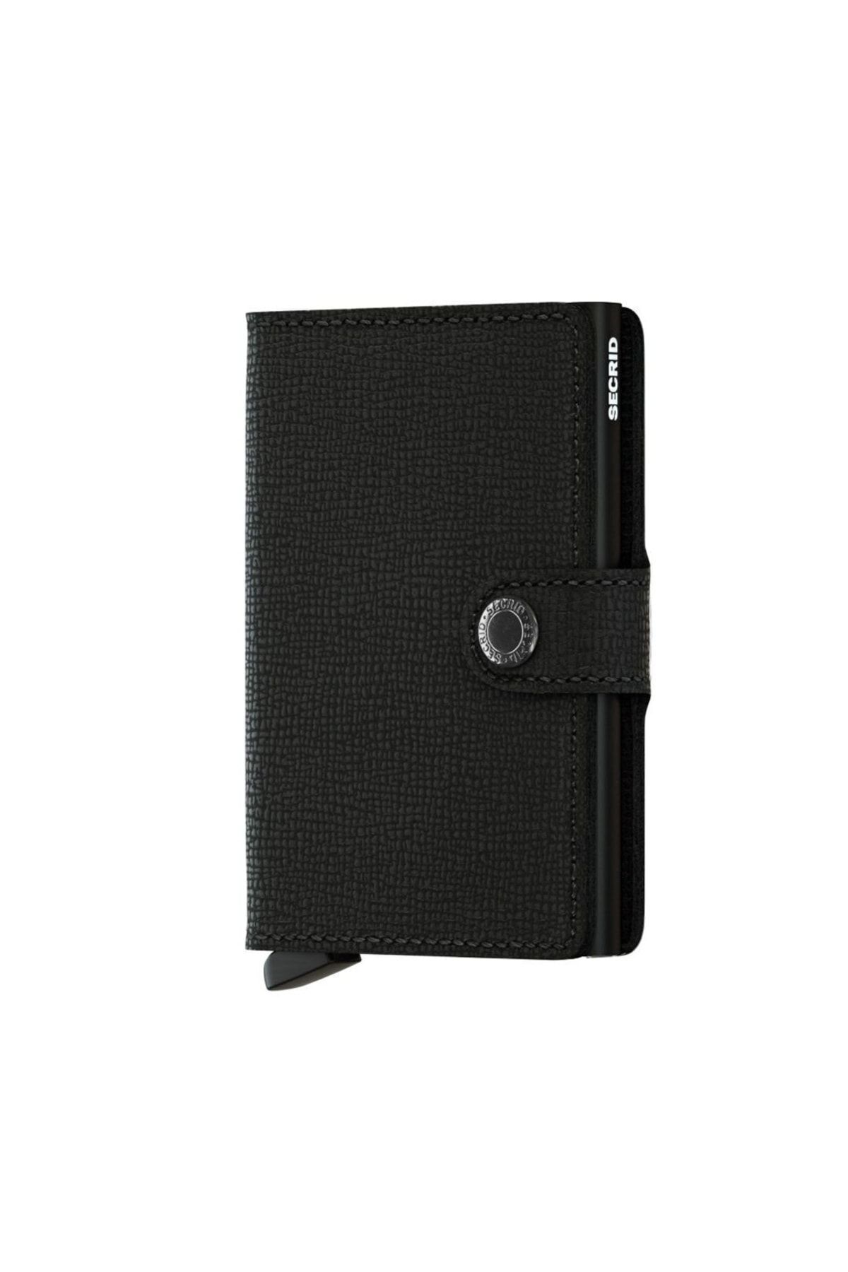 کیف پول مردانه و زنانه MINIWALLET CRISPLE مشکی N A 100 ٪ چرمی اروپایی اصلی Secrid
