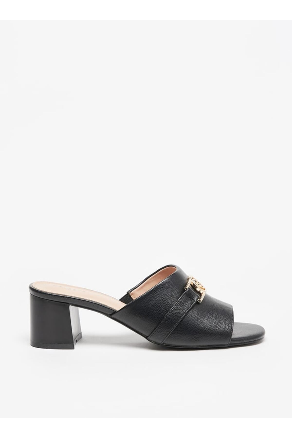 Celeste-Women's Monogram Print Slip-On Sandals with Block Heels 3