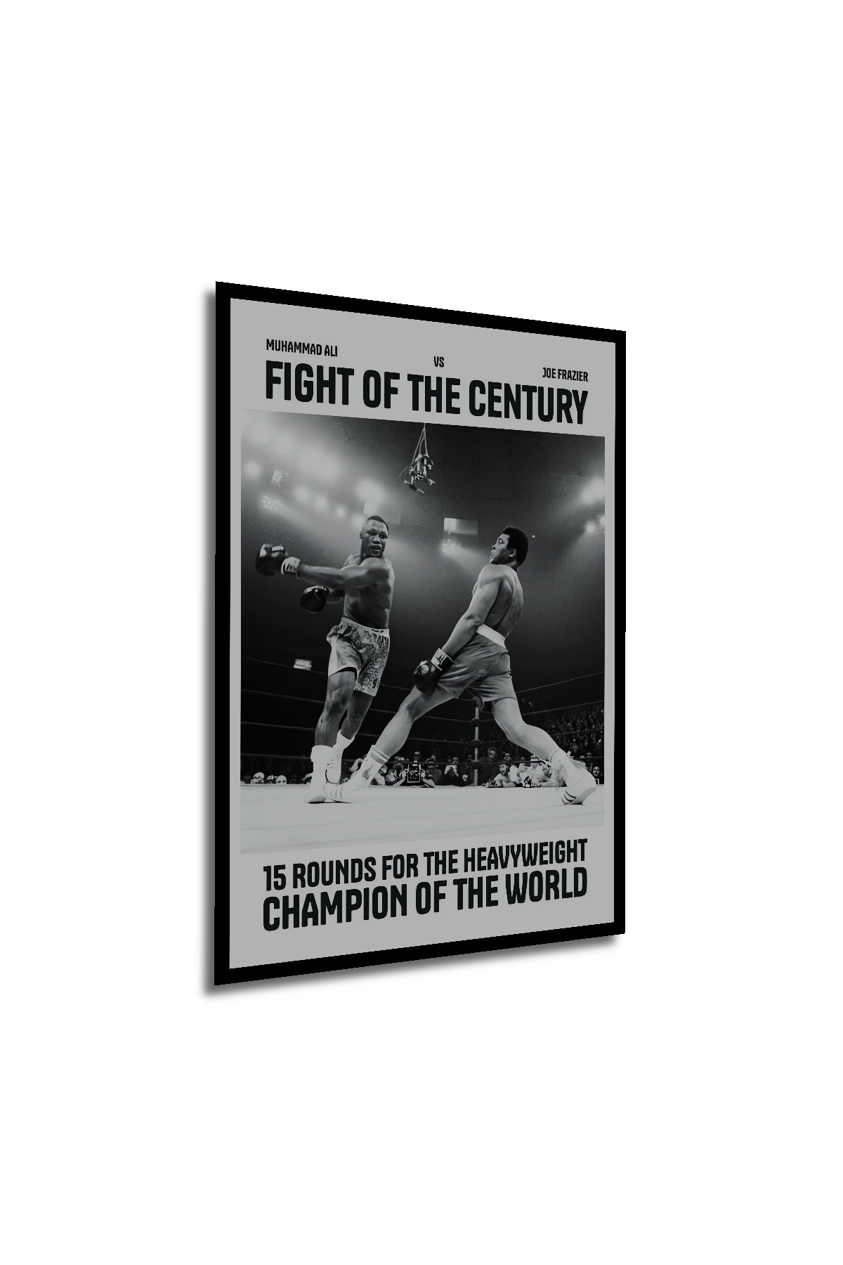 Muhammad Tablo Teona Ahşap Dekoratif Ahşap Dikdörtgen Tablo Muhammad Ali Joe Frazier ...