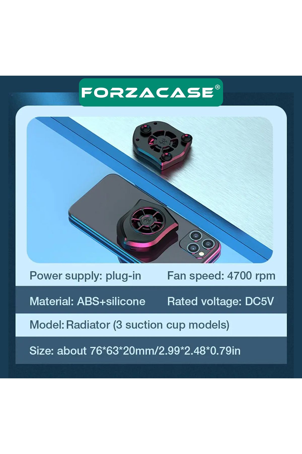 iPhone 13/14/15 uyumlu 4700 RPM Vakumlu Kablolu Soğutucu Isı Önleyici Fan - FC562 6