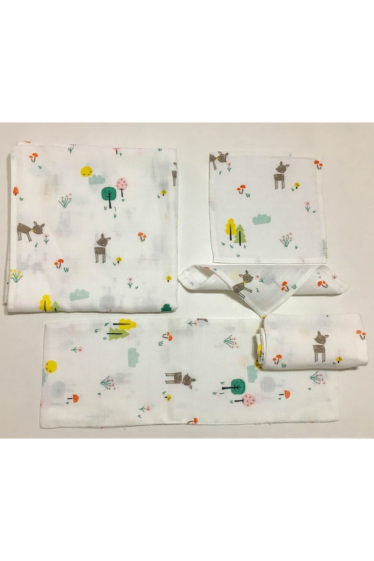 5-Piece Bambi Shaped Muslin Diaper Baby Set