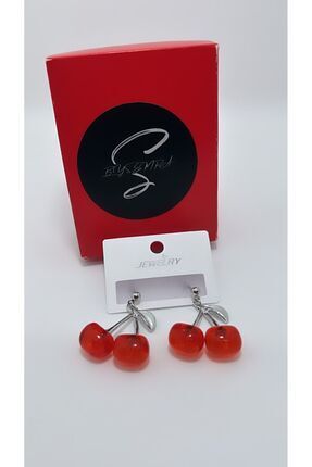 By Semra PASLANMAZ ÇELİK KİRAZLI SALLANTILI KÜPE